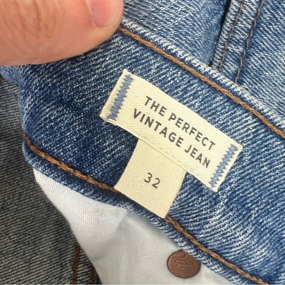 Madewell The Perfect Vintage Fringe Raw Hem Jeans Size 32 - Picture 6 of 8